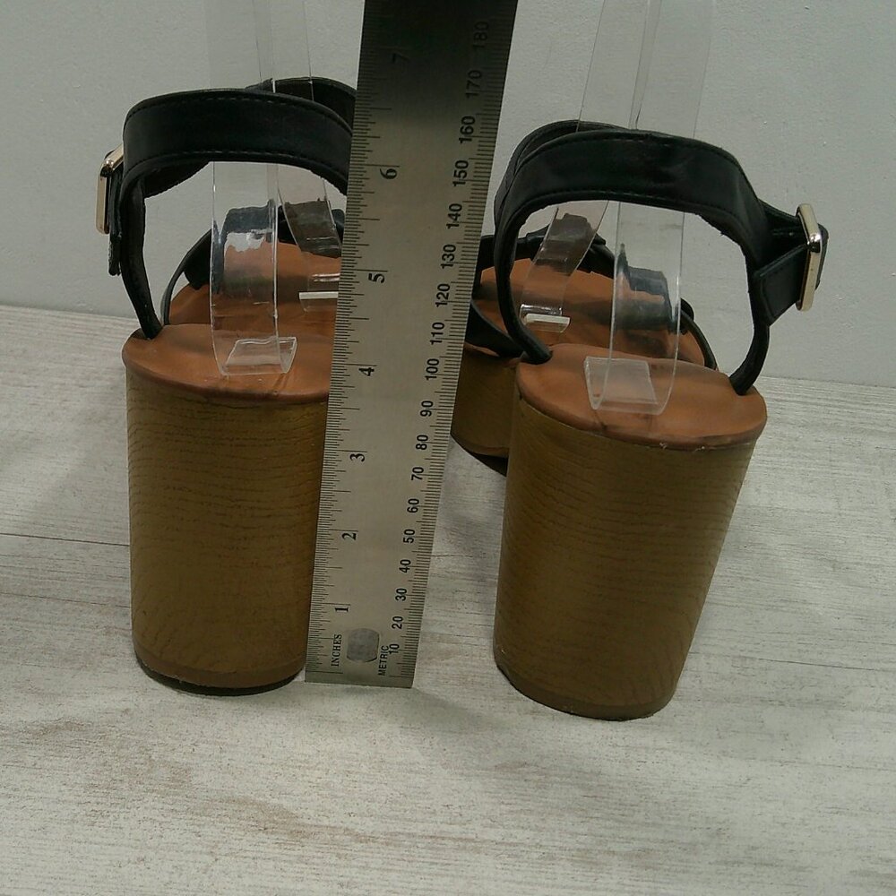 Universal Thread Platform Heels Chunky Faux Leath… - image 7